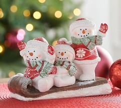 Snowman Friends Riding Sled by Valerie - £50.39 GBP