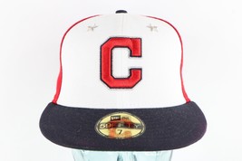 New Era Cleveland Indians Baseball Stars Color Block Fitted Hat Cap Size 7 - £26.23 GBP