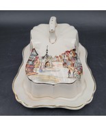 Vintage c.1950s Lancaster &amp; Sandland Ware Hanley England Butter Cheese D... - $27.06 CAD