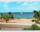 Vista Di Barca a Vela Da Spiaggia Cozumel Messico Unp Cromo Cartolina N3 - $4.04