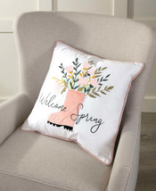 Arlee Home Fashions Welcome Spring Decorative Pillow, 18 X 18 - White - €22,59 EUR