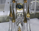 Disney Franklin Mint Austrian Crystal Cinderellas Castle Clock 24K Gold ... - $134.10