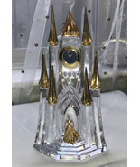 Disney Franklin Mint Austrian Crystal Cinderellas Castle Clock 24K Gold ... - £105.52 GBP