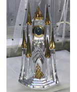 Disney Franklin Mint Austrian Crystal Cinderellas Castle Clock 24K Gold ... - £100.77 GBP