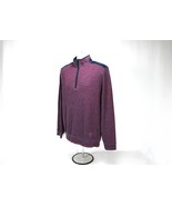 Bugatchi 1/2 Zip Pullover Sweater Men&#39;s Sz M Purple Casual Designer Long... - £24.92 GBP