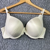 Maidenform Comfort Devotion Lace Push Up Bra White Lined Padded Underwire 38D - £8.57 GBP