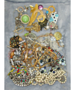 Vintage Now Estate JUNK DRAWER Jewelry Lot Harvest Craft Fix LBS - €17,07 EUR