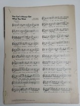 1969 1970 You Can&#39;t Always Get What You Want Sheet Music by Jagger &amp; Richard - £9.88 GBP