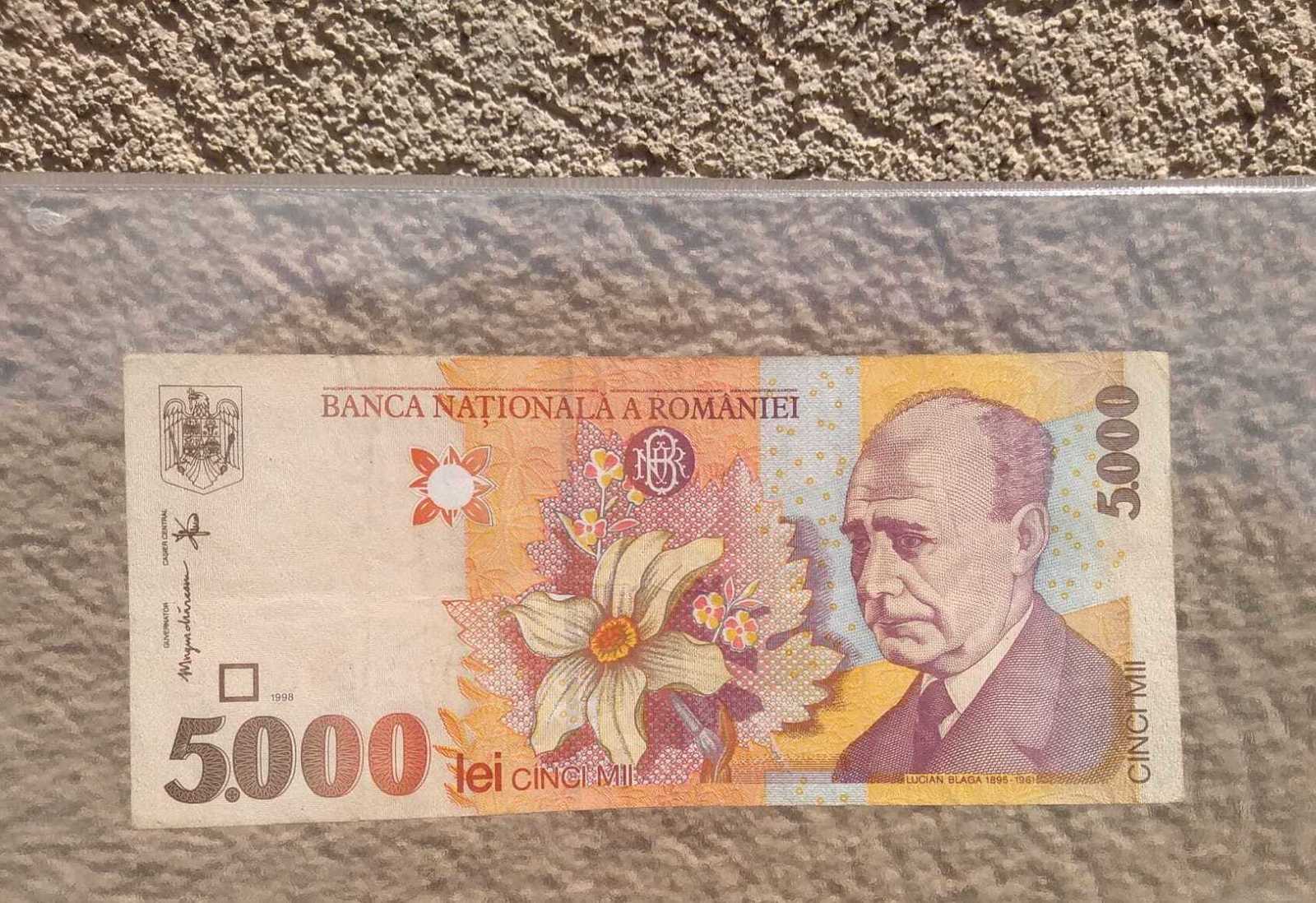 5000 Lei 1998 - $20.00