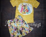 NEW Boutique Princess Cinderella Belle Snow White Ariel Girls Shorts Out... - $14.99