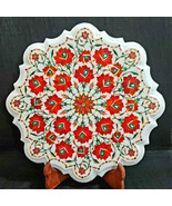 Marble Top Lapis Fruit Decorative Table Pietra Dura Garden Halloween Dec... - $419.18+