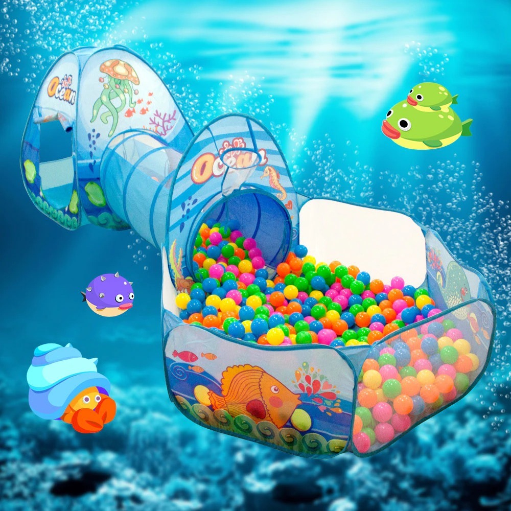 Kids Tent Tipi Portable Baby Ball Pool Pit Childrens Tents Crawling Tunn... - $179.99