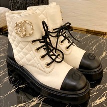 1 autumn winter new short boots women designer mid heel thick heel thick soled non slip thumb200