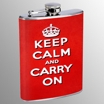 Keep Calm D9 8oz Stainless Steel Hip Flask - £11.83 GBP