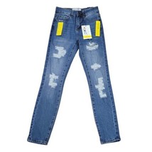 Gogo Dream Fit Skinny Jeans Womens Size 1 - 25 High Rise Distressed Blue - £13.23 GBP