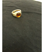 Hessonite Garnet (Gomed) gem stone Silver Ring. - £210.26 GBP