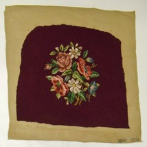 MORNING GLORY DAISY ROSES Needlepoint Embroidery Art Panel Craft Upholstery - $89.95