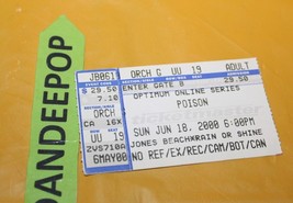 Poison Optimum Online Series Ticket Stub Jones Beach June 18 2000 - £10.11 GBP