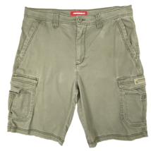 Unionbay Cargo Shorts Mens size 36 Relaxed Stretch Bermuda Pockets Drab Olive - £14.32 GBP