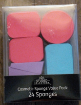 Studio Selection ~ Cosmetic Sponges ~ 24 Sponges In Pack  ~ Multiple Col... - $11.69