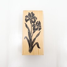 1992 Iris Flower Mounted Rubber Stamp by Stampendous Fun Stamps 2x4&quot; - £7.53 GBP