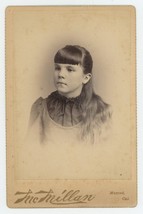 Antique Circa 1880s Cabinet Card Beautiful Young Girl McMillan Merced, CA - £7.45 GBP