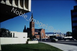 1976 St Mary&#39;s Cathedral Kiowa Street Scene Colorado Springs Kodachrome Slide - £3.48 GBP