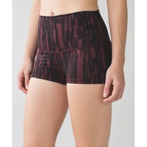 Lululemon Boogie Short Roll Down Painted Animal Bordeaux Drama Black Burgundy 8 - £23.10 GBP