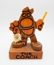 Don Mars Originals The Coach 1981 Wooden Carved Sculpture Made In USA - £19.65 GBP