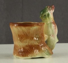Vintage Colorful Art Pottery American Bisque Bird COCKATIEL Planter Pock... - $13.74