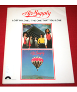 Vintage AIR SUPPLY Lost In Love / The One That I Love SONGBOOK 1981 Shee... - £7.76 GBP