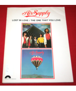 Vintage AIR SUPPLY Lost In Love / The One That I Love SONGBOOK 1981 Shee... - $184.88 MXN
