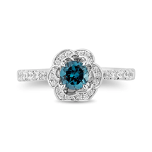Enchanted Disney Cinderella London Blue Topaz Bridal Ring Silver Wedding Ring - £86.87 GBP