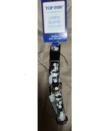 NWT Top Paw Linen Blend Collar Black/ White Plaid with Daisies Sz XS 8-12&quot; - $11.96 CAD