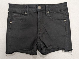 American Eagle Next Level Stretch Hi Rise Womens Shorts Size 6 Black - £13.65 GBP