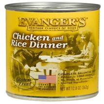 Evanger&#39;s Heritage Classic Wet Dog Food Chicken &amp; Rice 12.8oz. (Case of 12) - £39.52 GBP