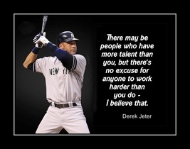 Derek Jeter Inspirational Baseball Quote Poster Print Motivational Wall ... - £17.35 GBP+