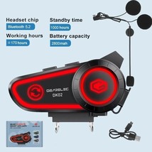 Motorcycle Helmet Headset Stereo Bluetooth Hands Free Call IPX7 Waterpro... - $58.90