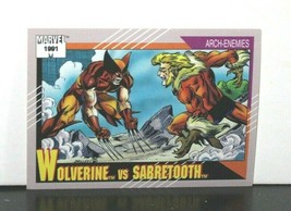 1991 Impel #93 Arch-Enemies Wolverine vs Sabretooth - £6.15 GBP