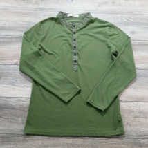 Juishden Mens Long Sleeve Shirt 2XL Relaxed Casual Stretch Athletic Olive Green - £9.93 GBP