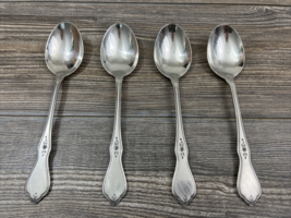 Oneida Stainless 4 Morning Blossom Soup Spoons, Replacements Spoons - £26.11 GBP