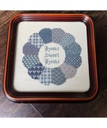 Vintage Cross Stitch Professionally Framed HOME SWEET HOME Cottage Count... - $20.00