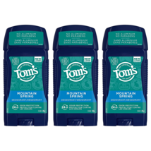 3 PACK - Tom&#39;s of Maine Moutain Spring Aluminum-Free Natural Deodorant, 2.8 oz - £23.57 GBP
