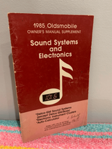 1985 Oldsmobile Sound Systems Manual Supplement  Delco Electronics Owner... - $8.79