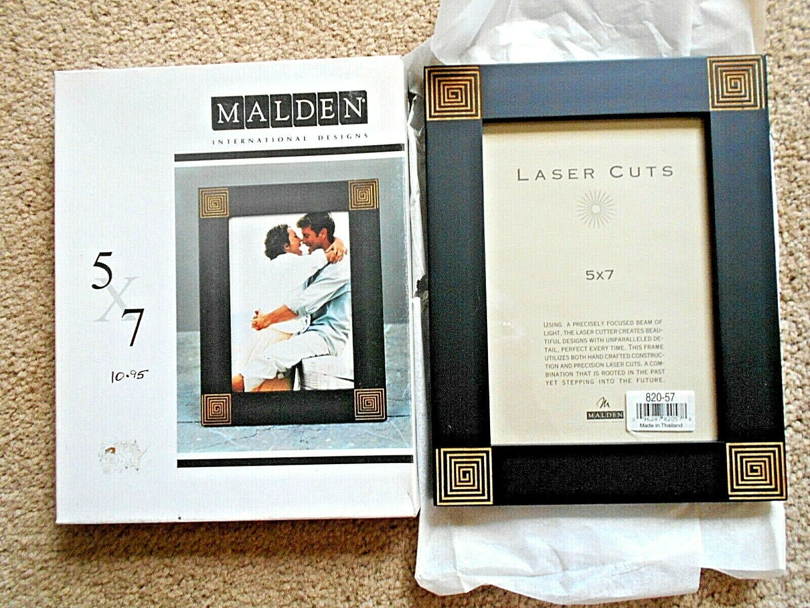 Malden Wood 5" x 7" Black Laser Cut Picture Frame #820-57 - $8.31