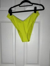 AERIE NWT Neon Yellow Cheeky Bikini Bottom Size XL Ribbed - $13.84