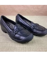 Merrell Plaza Glide Loafers Women&#39;s Sz 9 US Black Leather Shoes Wedge - £24.39 GBP