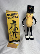 Vtg Working Planters Nuts Mr. Peanut Walking Man Wind Up Toy With Box A.C. NJ - £450.80 GBP