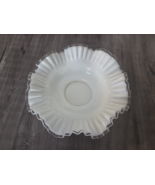 Fenton Milk Glass Silver Crest Ruffle Double Crimped Ruffle Wedding Bowl... - $811.09 MXN