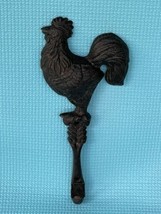 Vintage Cast Iron Hanger Chicken Rooster Towel Coat  Hat Hook Key Rack - £8.15 GBP